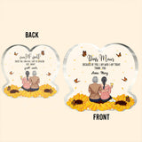 Because Of You - Personalized Mother's Day Mother Custom Shaped Acrylic Plaque