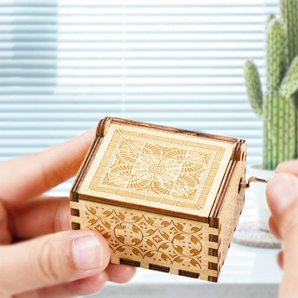 Because Of You - Personalized Mother's Day Mother Hand Crank Music Box