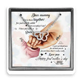 Everyday I Say I Love You - Personalized Mother's day Two Hearts Necklace