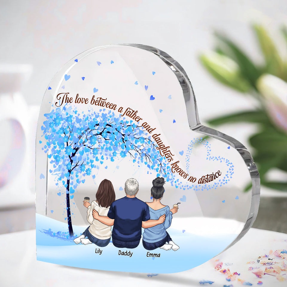 Father & Daughters - Personalized Father Custom Shaped Acrylic Plaque