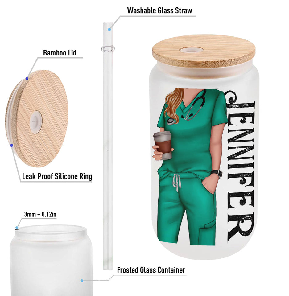 Nurse Life - Personalized Nurse Can Glass