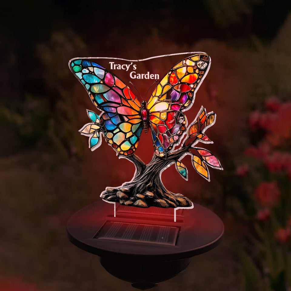 Stunning Butterfly Dragonfly Bee Hummingbird - Personalized Gardening Garden Solar Light