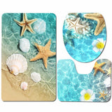 Beach Lover - Sea Lover 3 Pieces Bathroom Mats Set