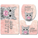 Nice Butt - Cat 3 Pieces Bathroom Mats Set