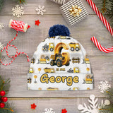 Construction Alphabet Letter - Personalized Kid Beanie Hat