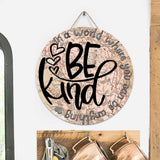 In A World - Teacher Round Wood Sign