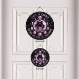 Check Ya Energy - Witch Personalized Round Wood Sign