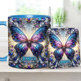 Beautiful Butterfly - Personalized Butterfly Accent Mug