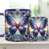Beautiful Butterfly - Personalized Butterfly Accent Mug