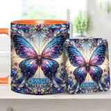 Beautiful Butterfly - Personalized Butterfly Accent Mug