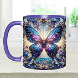Beautiful Butterfly - Personalized Butterfly Accent Mug