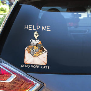 Help Me Send More Cats Decal Full