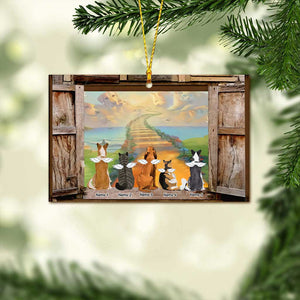 Rainbow Bridge In My Heart - Personalized Christmas Dog Ornament (Printed On Both Sides)