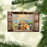 Rainbow Bridge In My Heart - Personalized Christmas Dog Ornament (Printed On Both Sides)