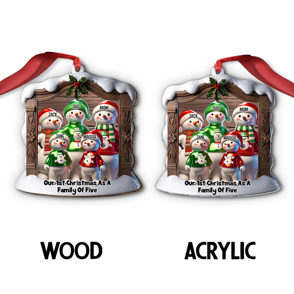 Our 1st Christmas As A Family - Personalized Family Ornament