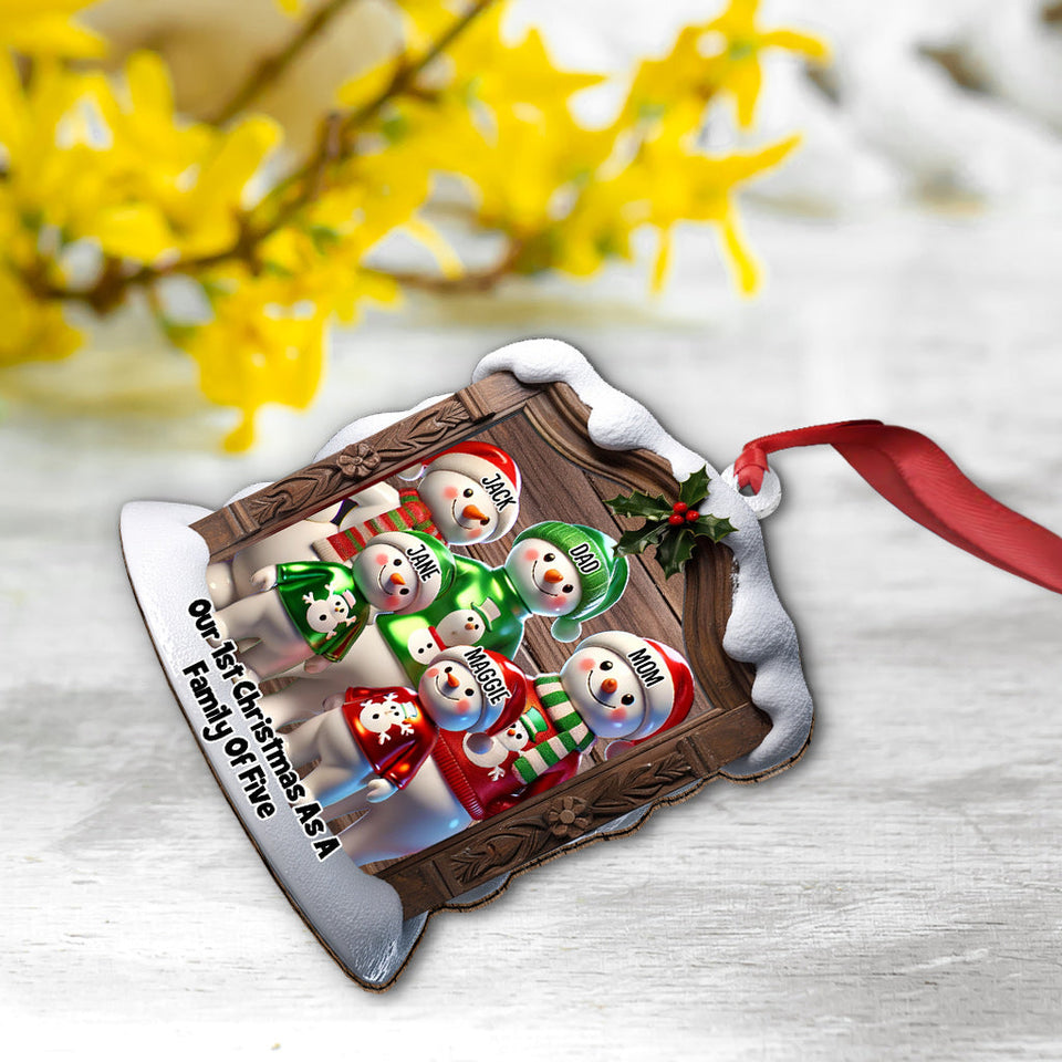 Our 1st Christmas As A Family - Personalized Family Ornament