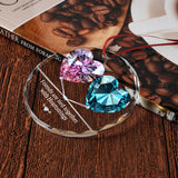 Friends Are Tied Together with Heartstrings - Personalized Bestie Round Shaped Glass Ornament