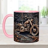 Never Underestimate An Old Man With A Motorcycle - Personalized Biker Accent Mug