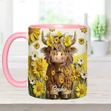 Cute Highland Cow - Personalized Accent Mug