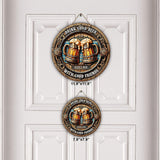 Good Friends Good Beer - Personalized Beer Round Wood Sign