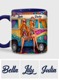 Wildflower Wheels - Personalized Hippie Accent Mug