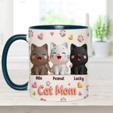 Cat Mom - Personalized Cat Accent Mug