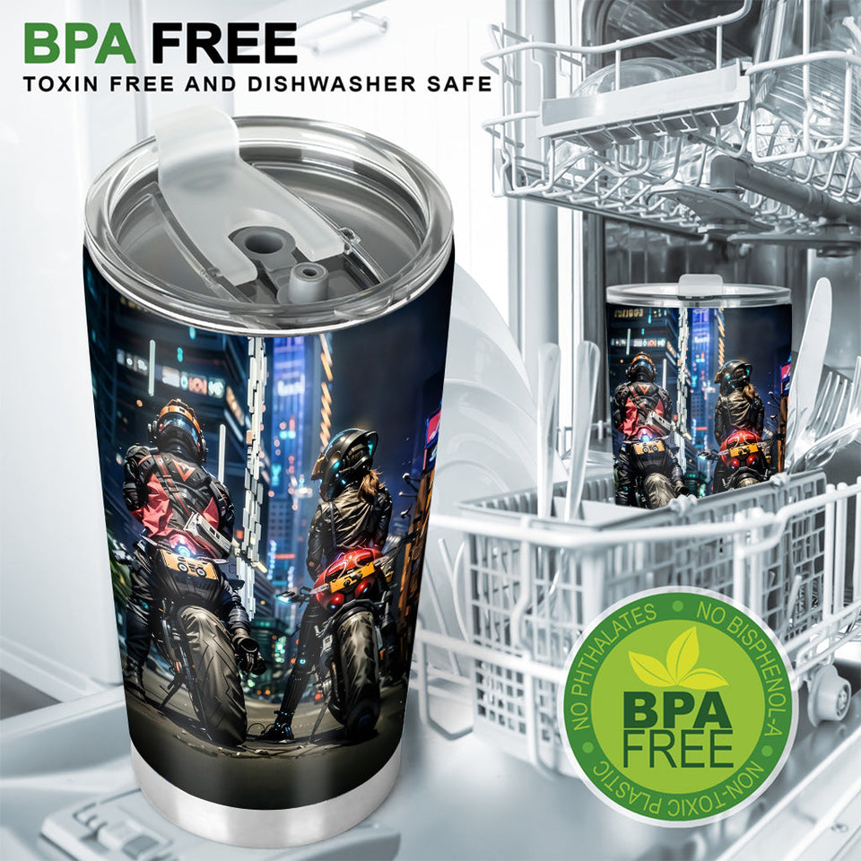 It's You & Me - Personalized Biker Tumbler