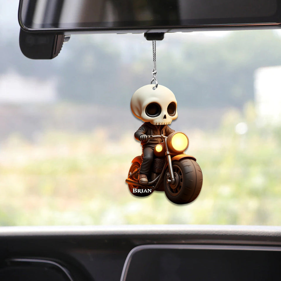 Stylish Biker - Personalized Biker Car Ornament