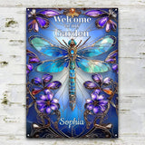 Welcome To My Garden - Personalized Gardening Rectangle Metal Sign