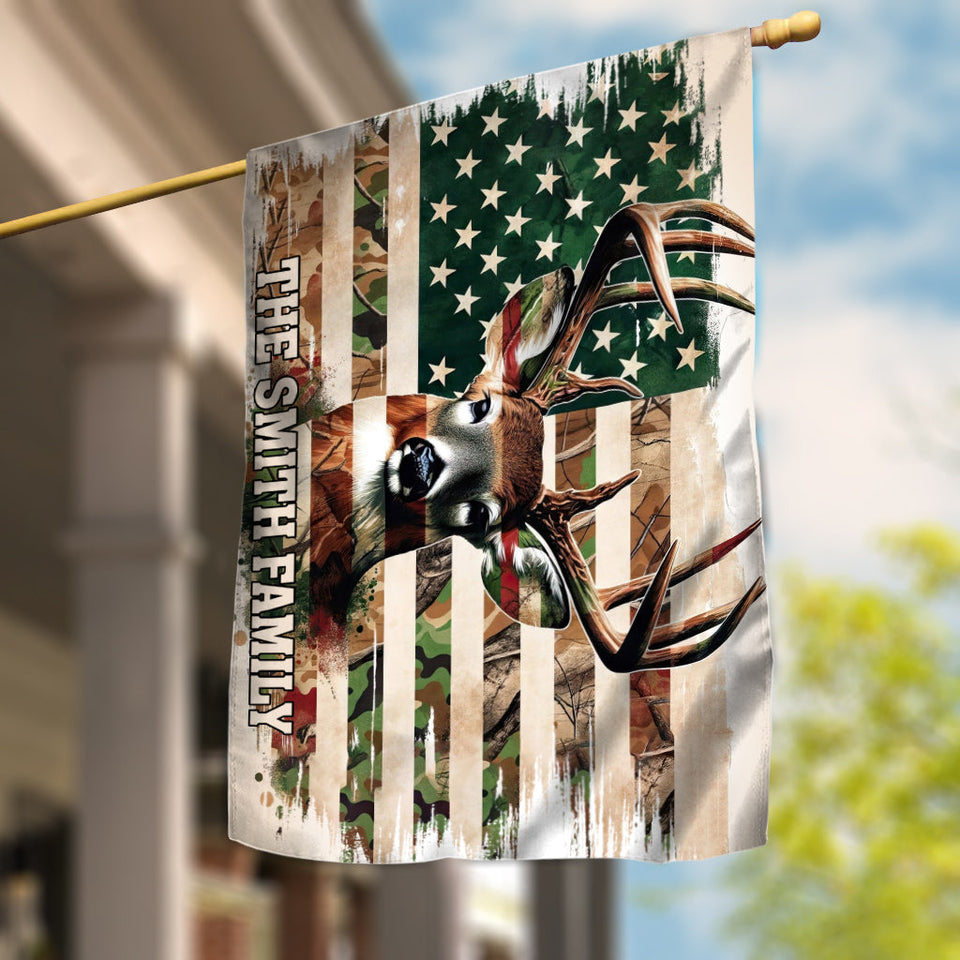 Hunting Family - Personalized Hunting House Flag