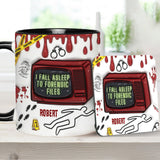 I Fall Asleep For Forensic Files - Personalized Accent Mug