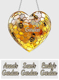 Sweetheart Hive - Personalized Gardening Window Hanging Suncatcher Ornament