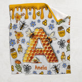 Stunning Bee Letter - Personalized Gardening Blanket