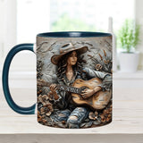 Gypsy Soul Guitar - Personalized Hippie Accent Mug