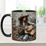 Gypsy Soul Guitar - Personalized Hippie Accent Mug