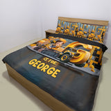 Construction Vehicle Alphabet - Personalized Kid Bedding Set
