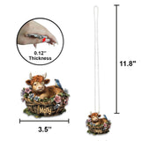 Cute Cows - Personalized Car Ornament