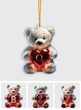 Cute Bear Letter - Personalized Kid Ornament