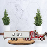 Truck Gift For Grandkids - Personalized Kid Freestanding Wood Plaque
