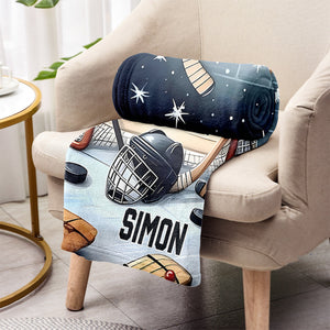 Hockey Season - Personalized Hockey Blanket
