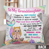 Personalized Granddaughter Daughter Mermaid Hug This Pillow - Personalized granddaughter Throw Pillow