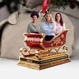 Our Team Sleigh, Colleagues Christmas Gifts - Personalized Colleague Custom Shaped Ornament
