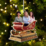 Our Team Sleigh, Colleagues Christmas Gifts - Personalized Colleague Custom Shaped Ornament