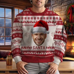 Santa Came Twice - Personalized Couple Ugly Sweater
