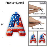 Any Letter America Flag - Personalized Family Ornament