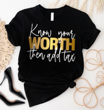 Know Your Worth African American T-shirt & Hoodie 0224