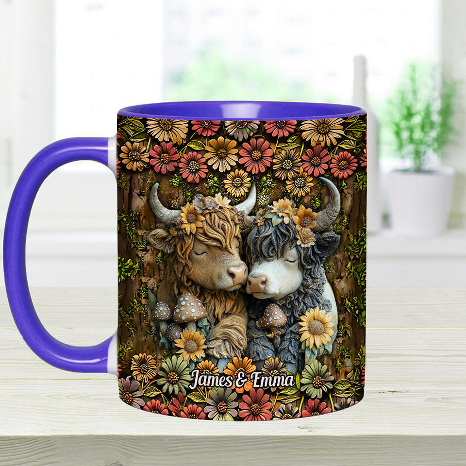 Happy Couple Country Style - Personalized Accent Mug