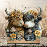 Happy Couple Country Style - Personalized 1 Layered Big Freestanding