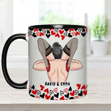 Naughty I Love Your Face - Personalized Couple Accent Mug