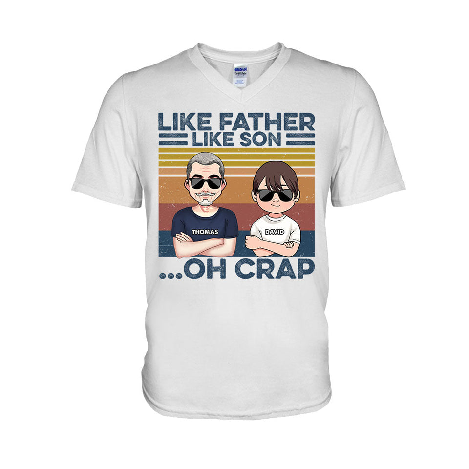 Like Father Like Son - Gift for dad, dad - Personalized T-shirt And Hoodie